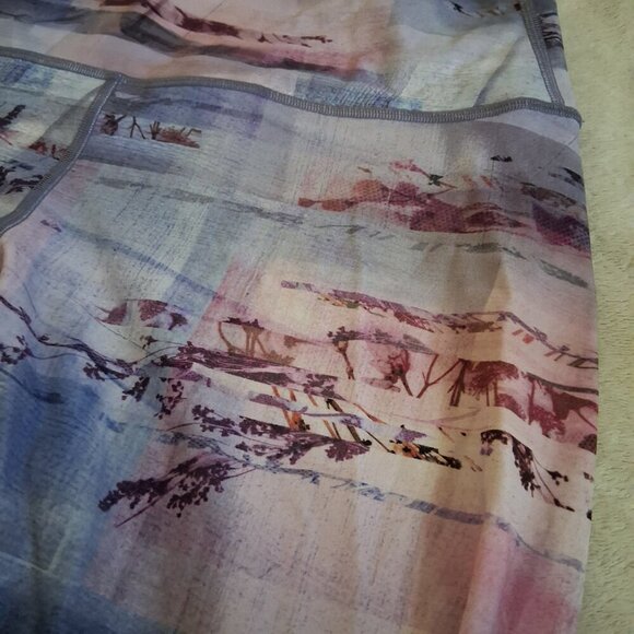 Lululemon Wunder Under High Rise 7/8 Leggings Purple Blue Floral Size 10 - Picture 7 of 13